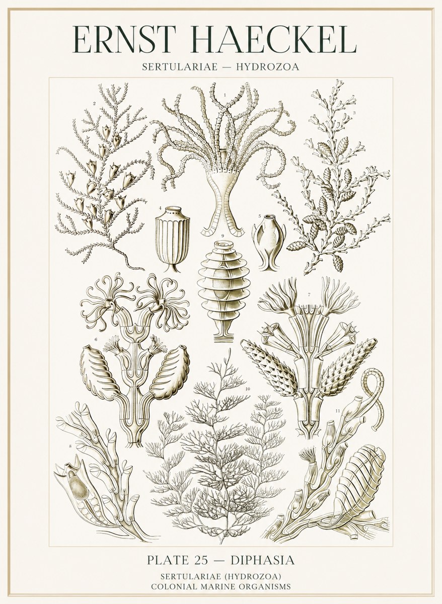 Ernst Haeckel Sertulariidae No2 - Juliste