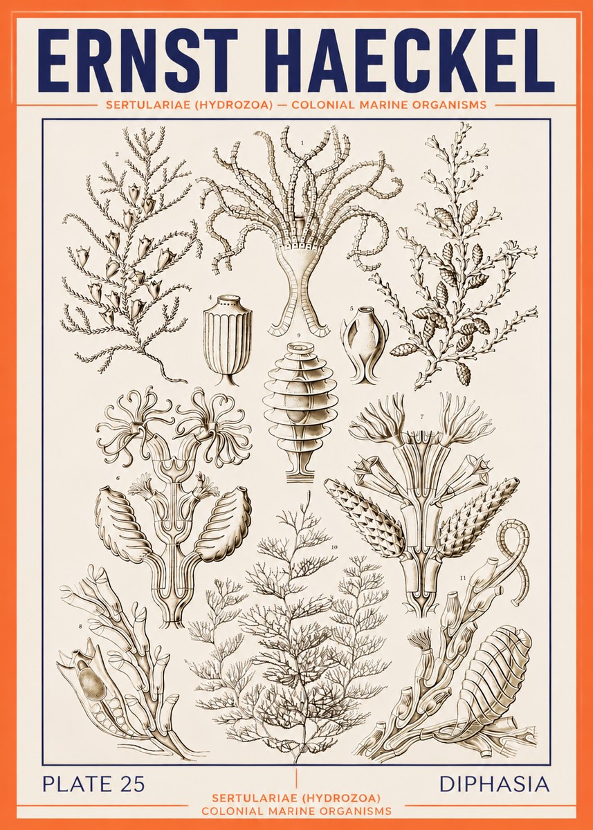 Ernst Haeckel Sertulariidae No4 - Juliste