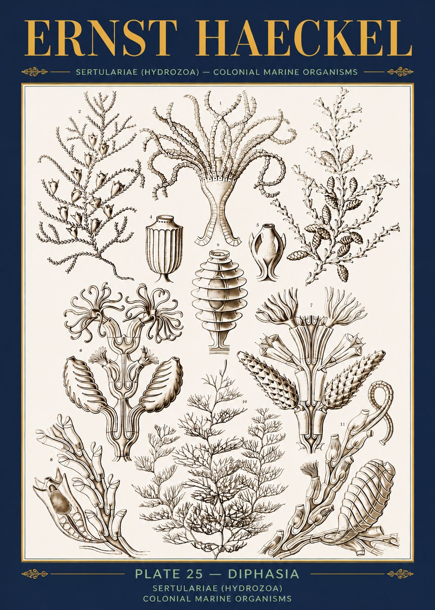 Ernst Haeckel Sertulariidae No5 - Juliste