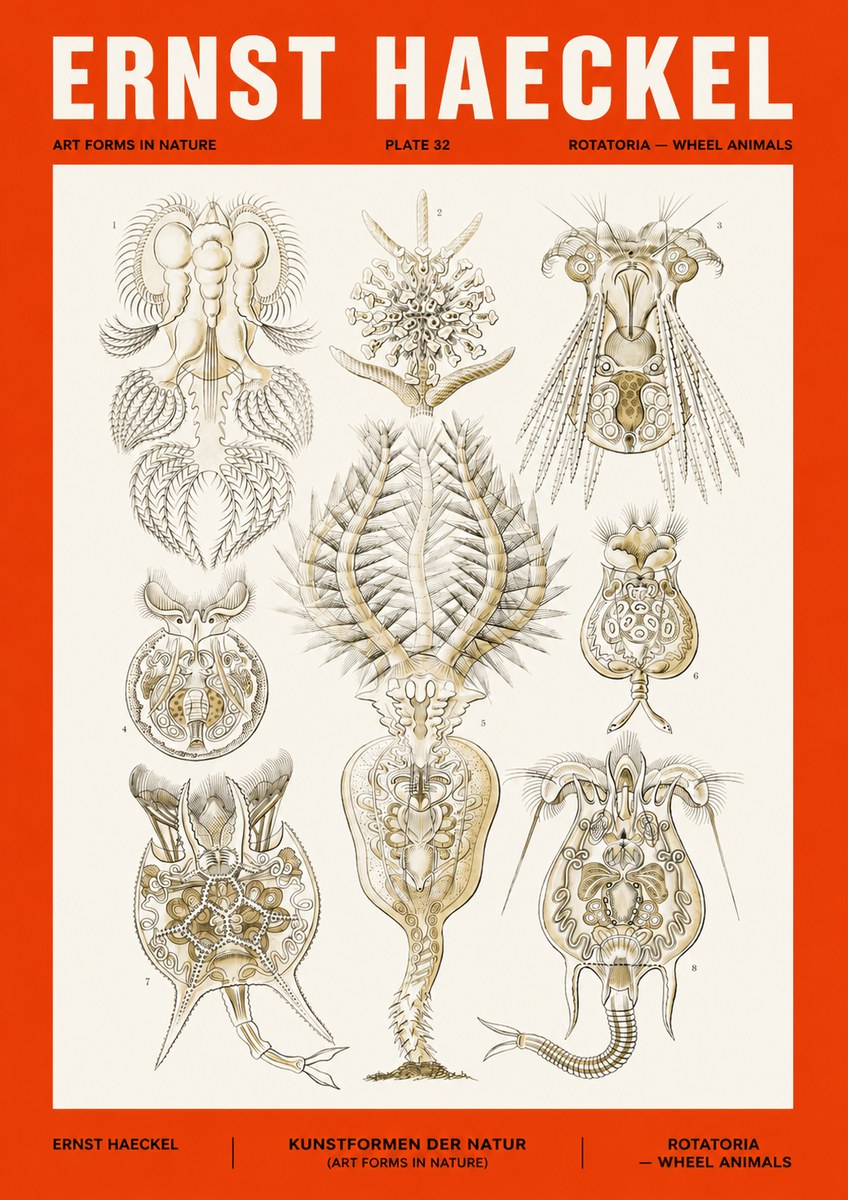 Ernst Haeckel Rotatoria - Wheel Animals No4 - Juliste