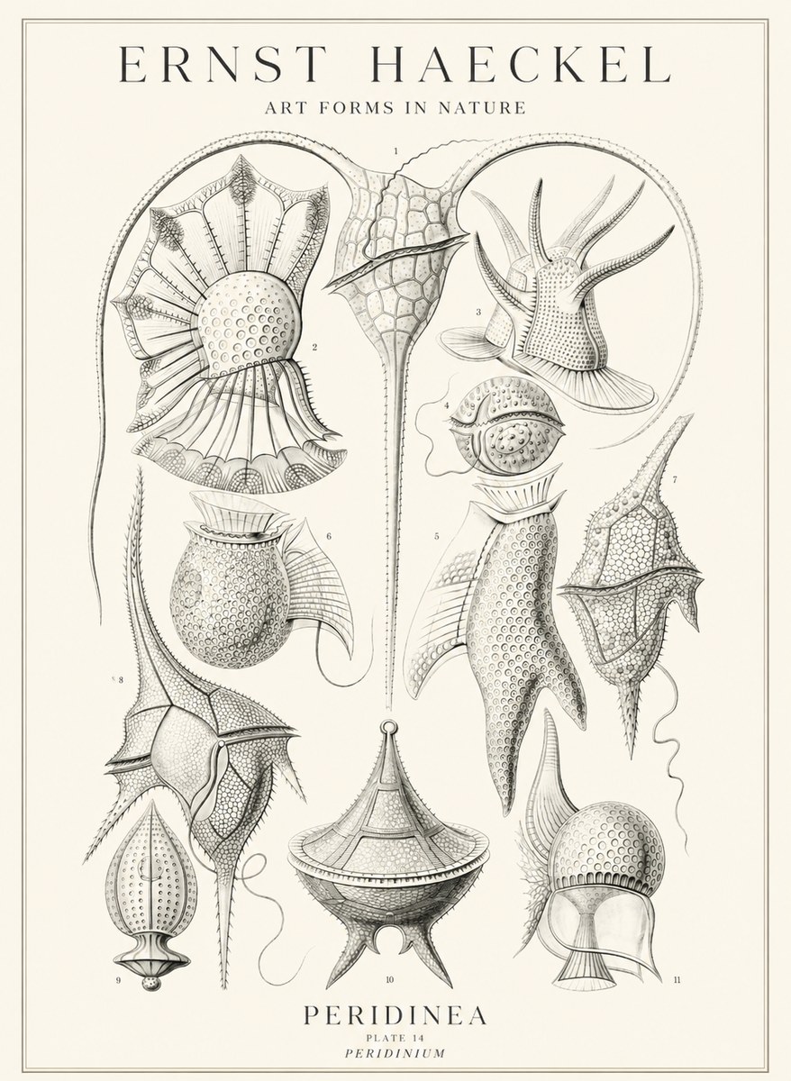 Ernst Haeckel Peridinea No3 - Juliste