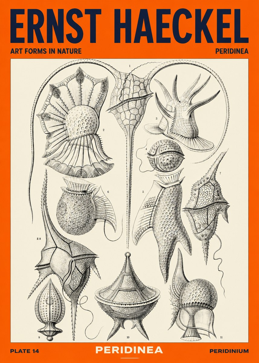 Ernst Haeckel Peridinea No4 - Juliste