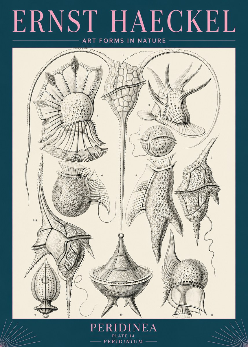 Ernst Haeckel Peridinea No5 - Juliste