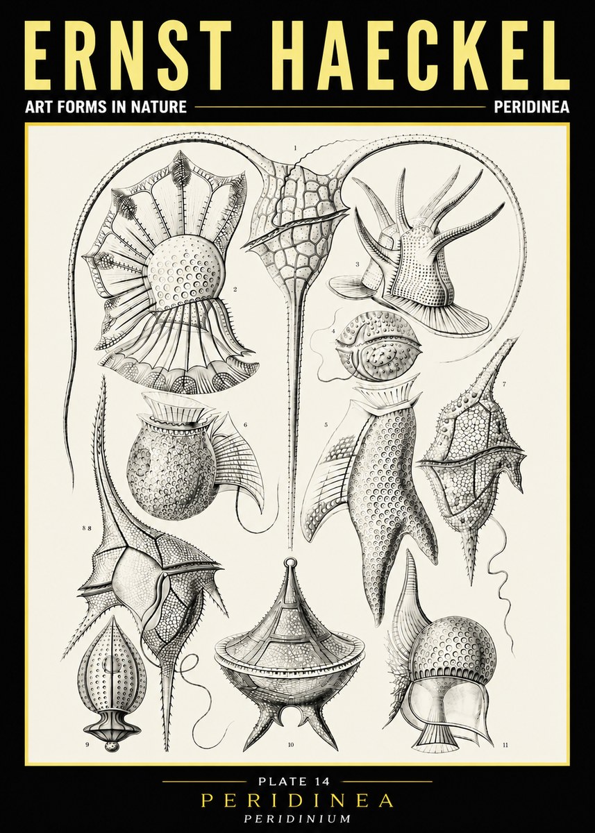 Ernst Haeckel Peridinea No6 - Juliste
