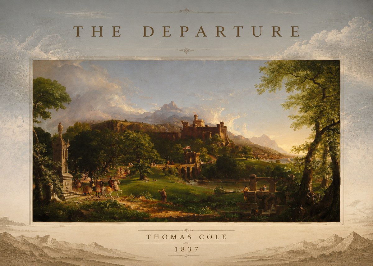 Thomas Cole The Departure I No3 - Juliste