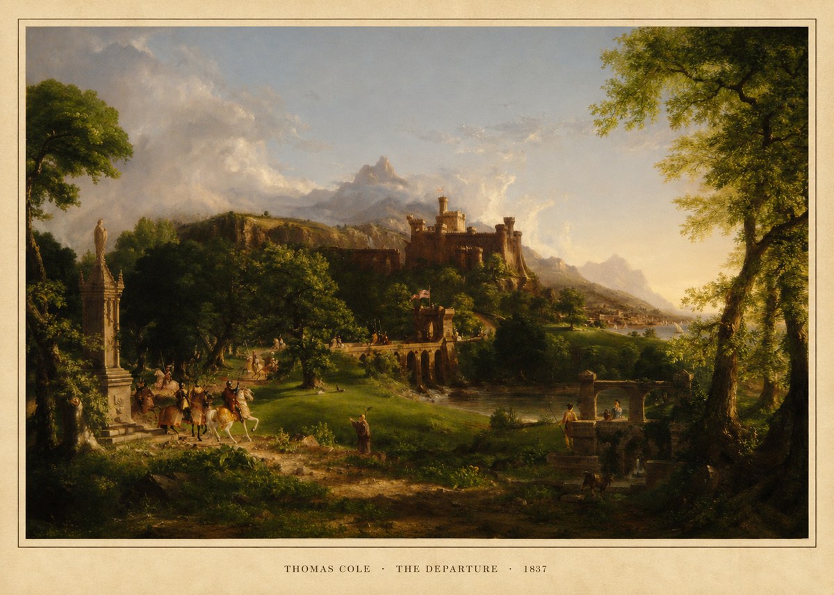Thomas Cole The Departure I No6 - Juliste