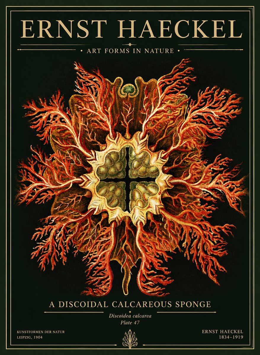 Ernst Haeckel Marine Organism No5 - Juliste