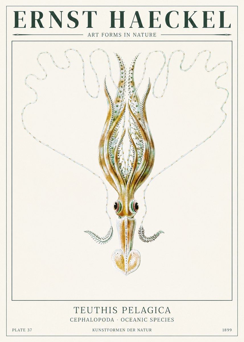 Ernst Haeckel Teuthis Pelagica No1 - Juliste