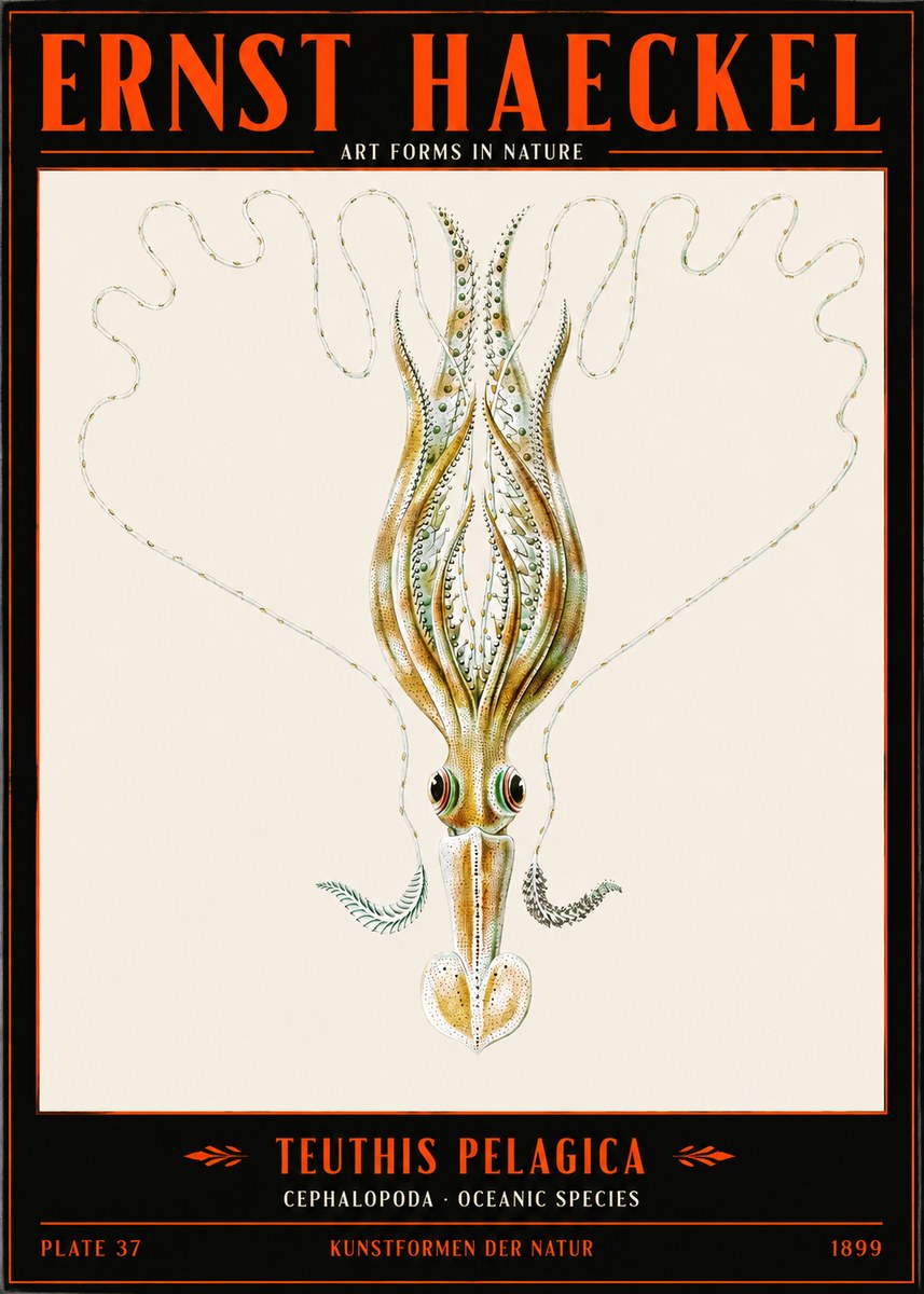 Ernst Haeckel Teuthis Pelagica No2 - Juliste