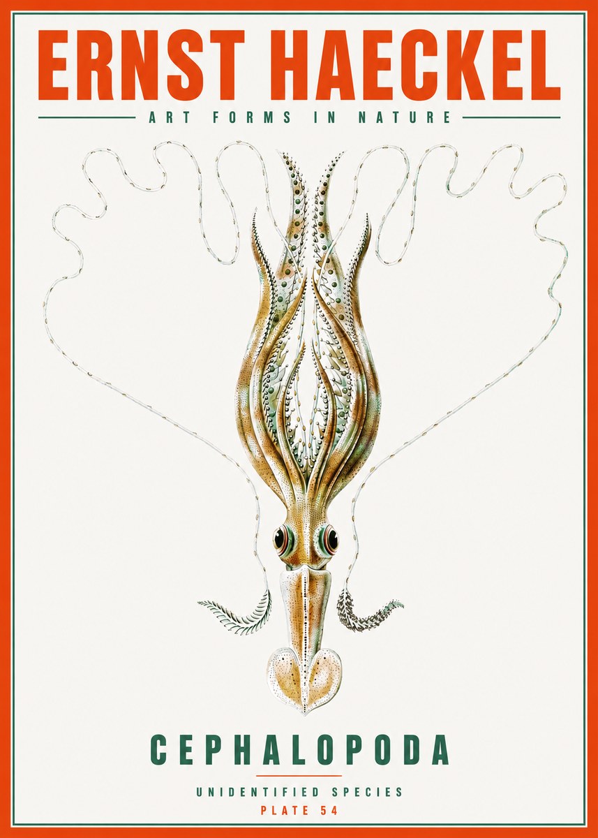 Ernst Haeckel Teuthis Pelagica No6 - Juliste