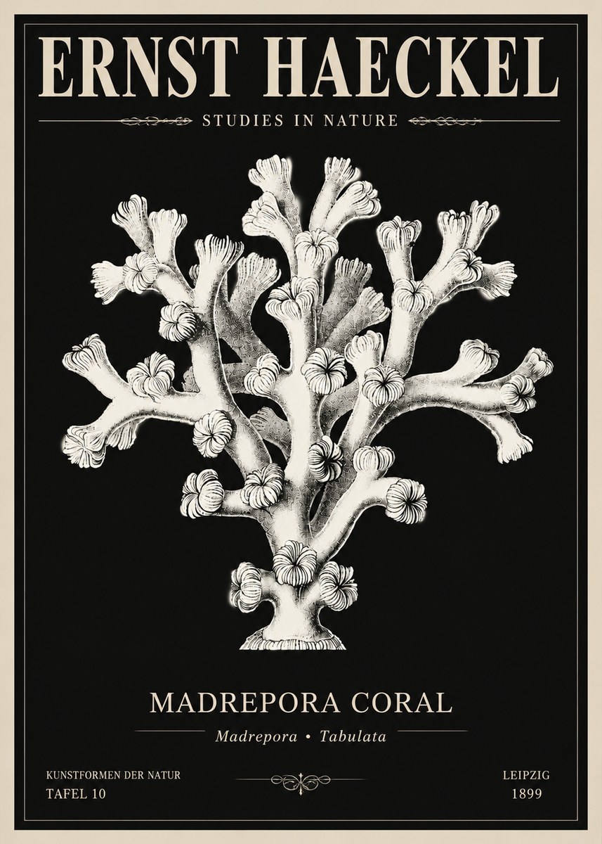 Ernst Haeckel Corallium Rubrum I No6 - Juliste