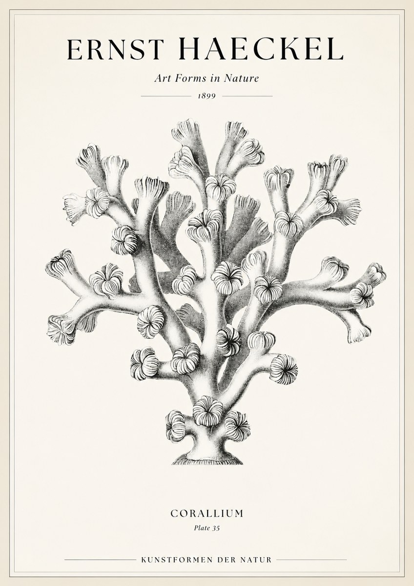 Ernst Haeckel Corallium Rubrum II No2 - Juliste