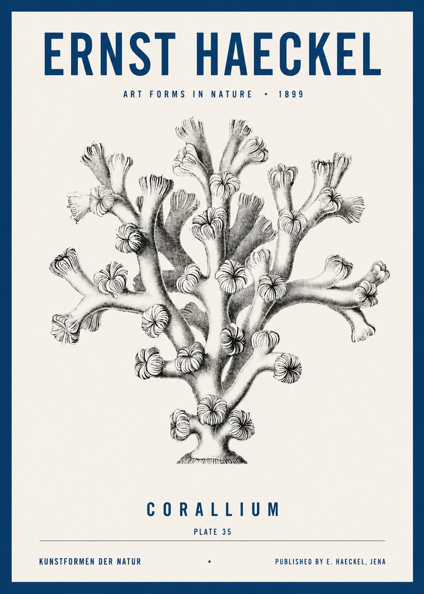 Ernst Haeckel Corallium Rubrum II No4 - Juliste
