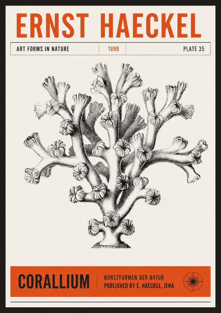 Ernst Haeckel Corallium Rubrum II No6 - Juliste