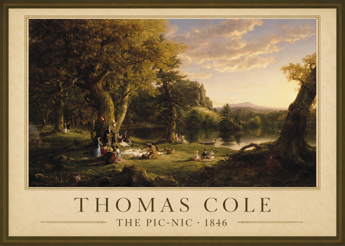 Thomas Cole The Pic-nic I No1 - Juliste