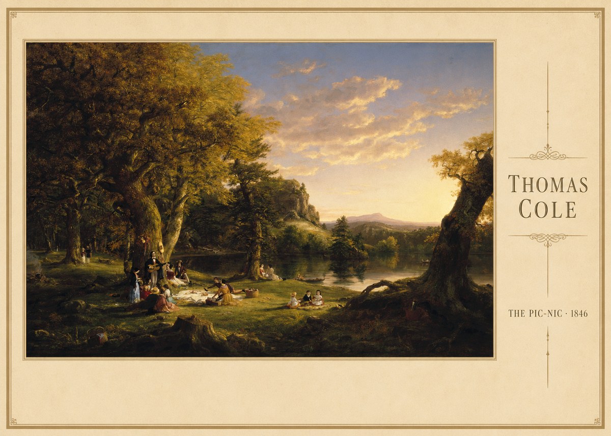 Thomas Cole The Pic-nic I No3 - Juliste