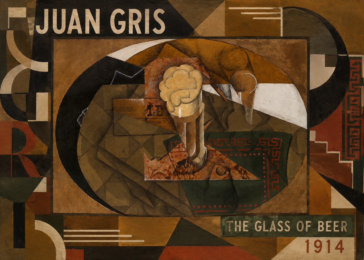 Juan Gris The Glass of Beer No5 - Juliste