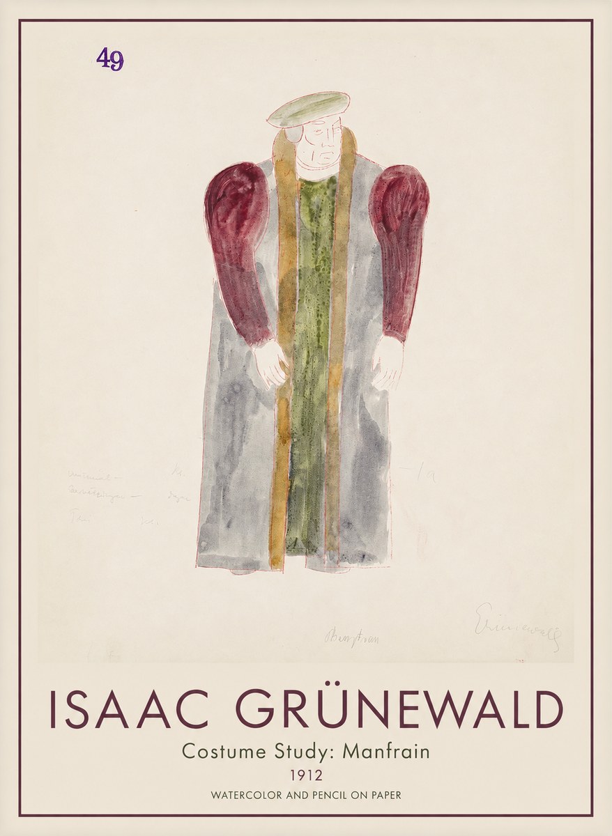 Isaac Grünewald Costume Study: Manfrain No1 - Juliste