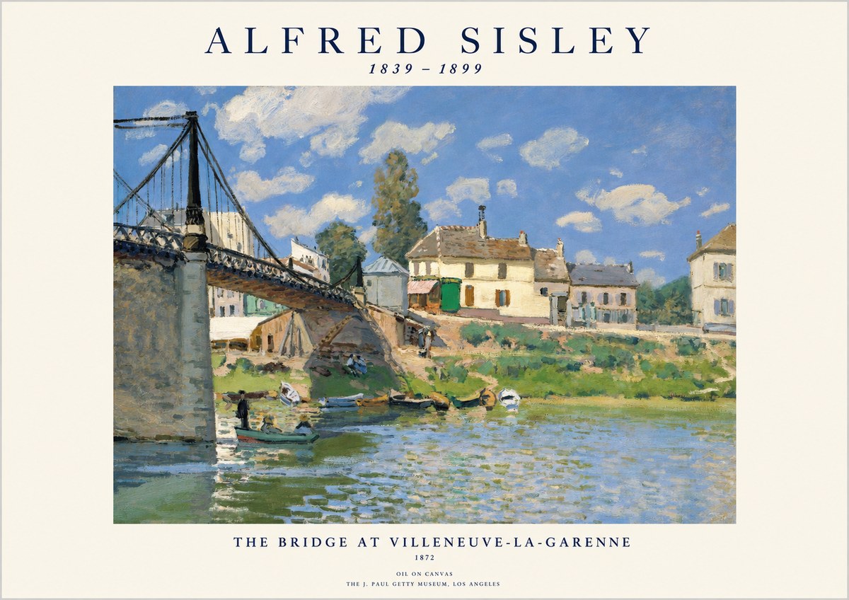 Sisley The Bridge at Villeneuve-la-garenne IV No1 - Juliste
