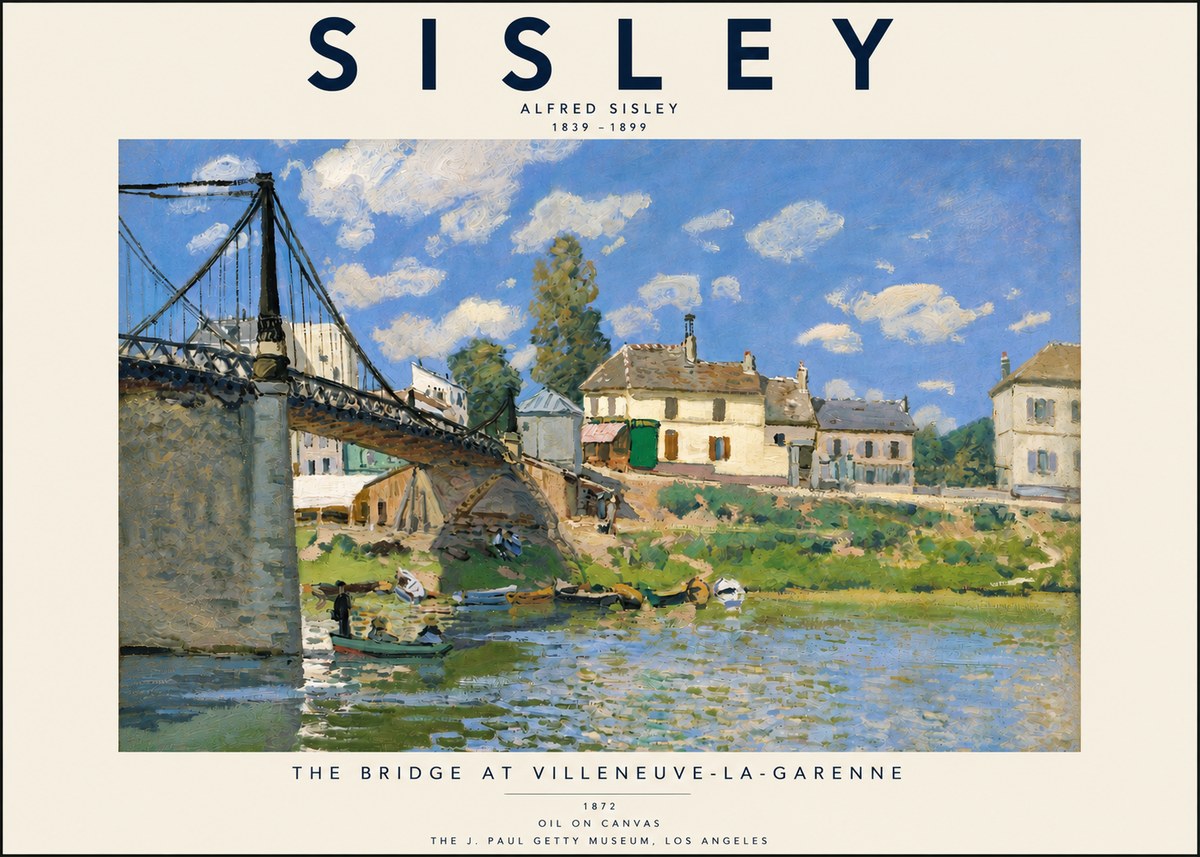 Sisley The Bridge at Villeneuve-la-garenne IV No4 - Juliste