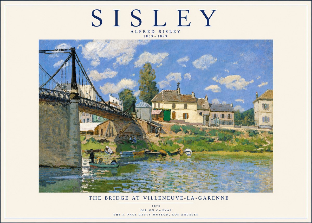 Sisley The Bridge at Villeneuve-la-garenne IV No5 - Juliste