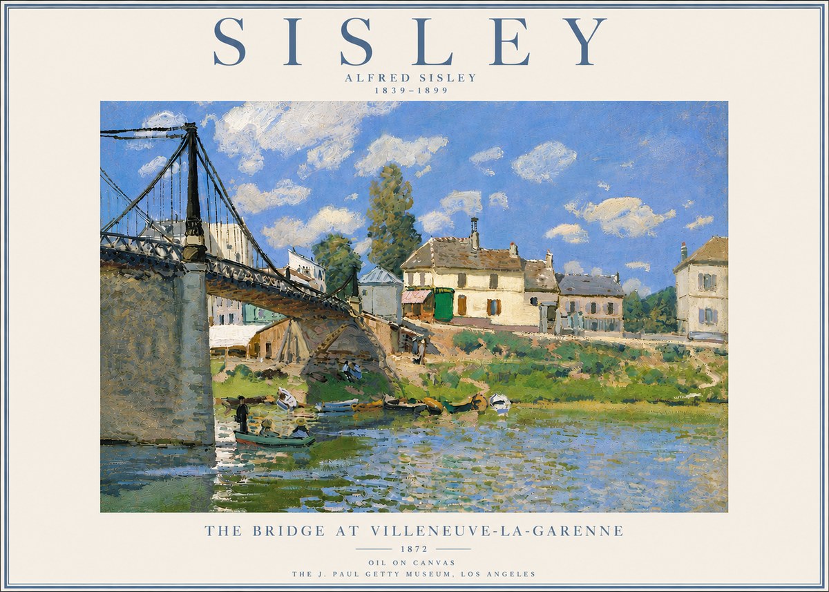 Sisley The Bridge at Villeneuve-la-garenne IV No6 - Juliste