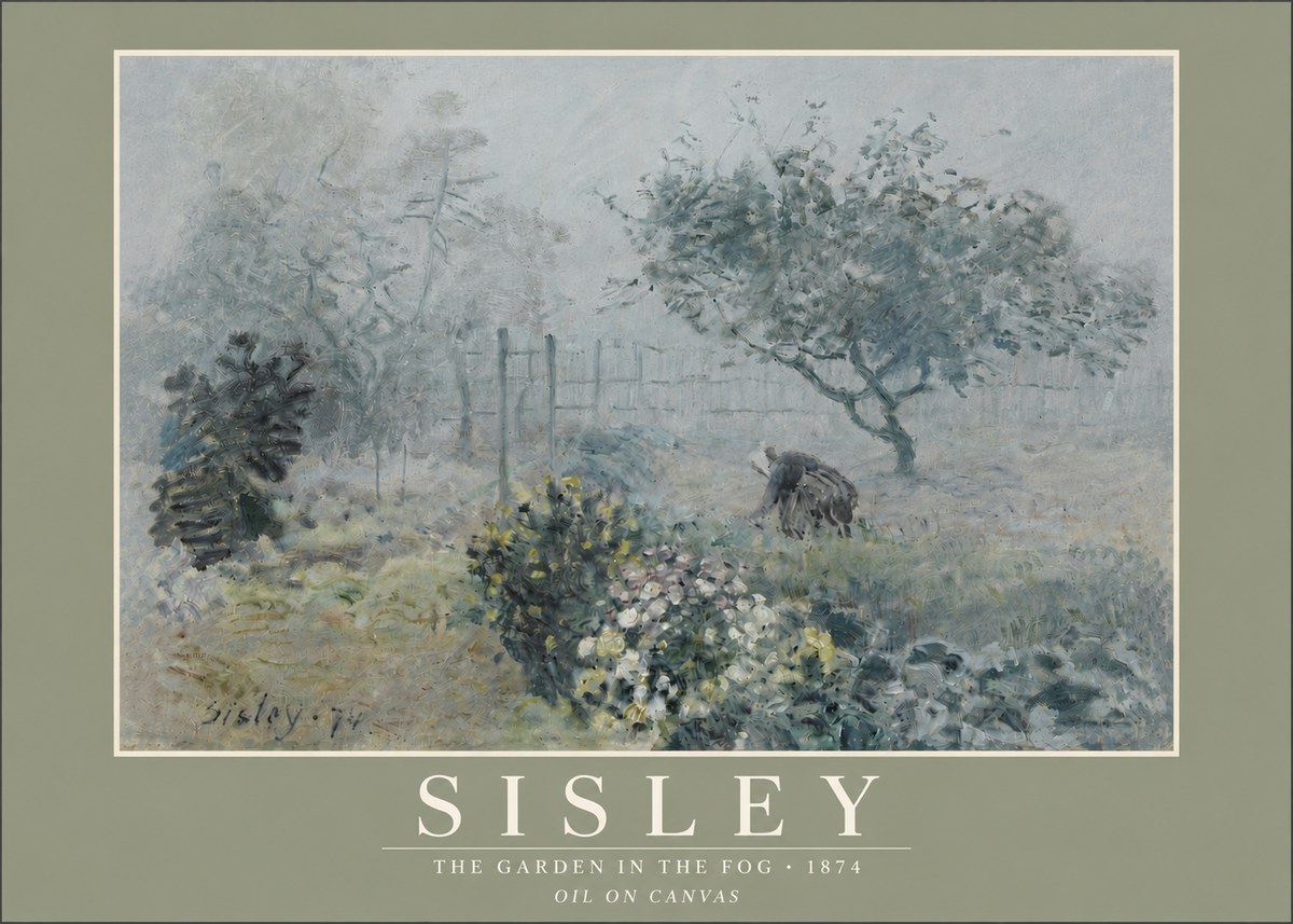 Sisley The Garden in the Fog No5 - Juliste