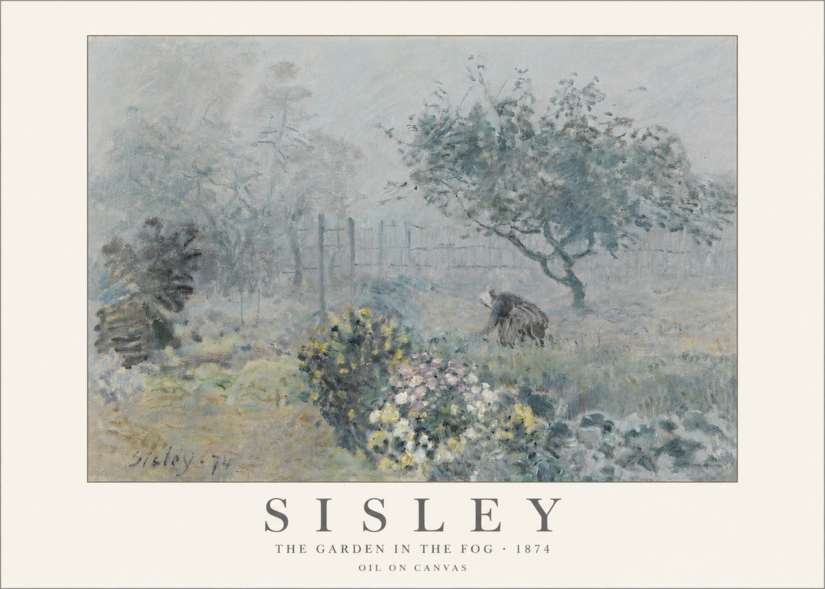Sisley The Garden in the Fog No6 - Juliste
