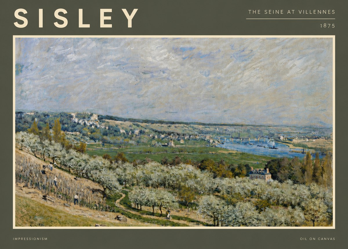 Sisley The Seine at Villennes No5 - Juliste