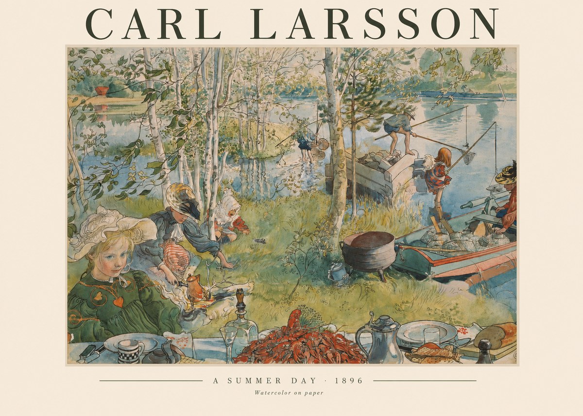 Carl Larsson A Summer Day No1 - Juliste