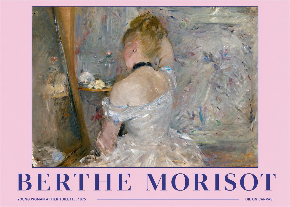 Berthe Morisot Young Woman at Her Toilette No2 - Juliste
