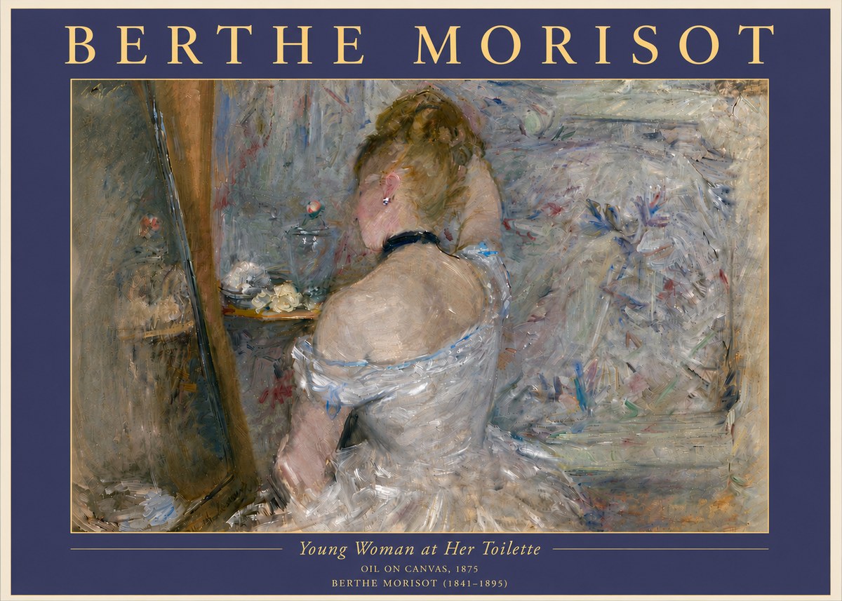 Berthe Morisot Young Woman at Her Toilette No6 - Juliste