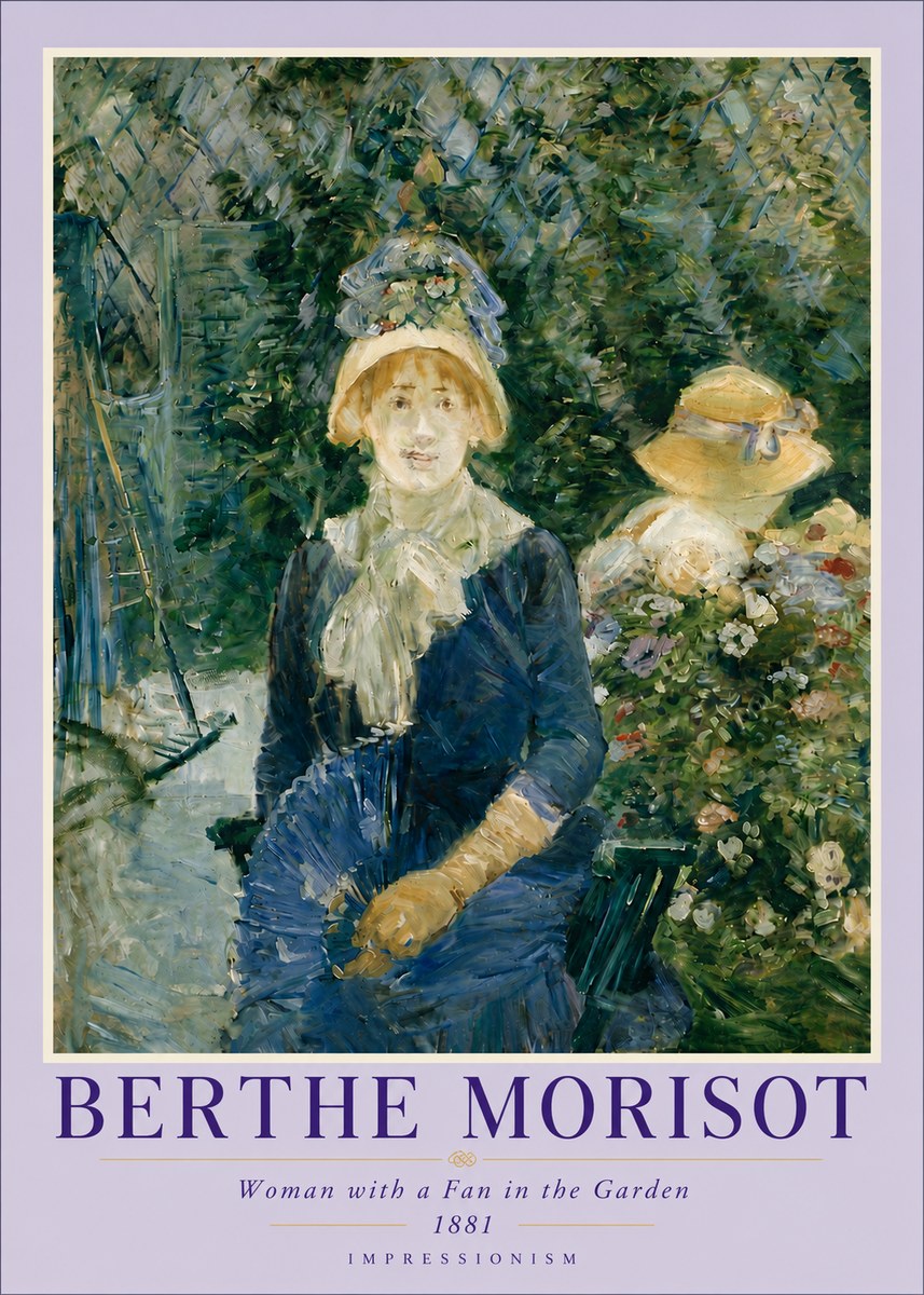 Berthe Morisot Young Woman with a Fan II No6 - Juliste