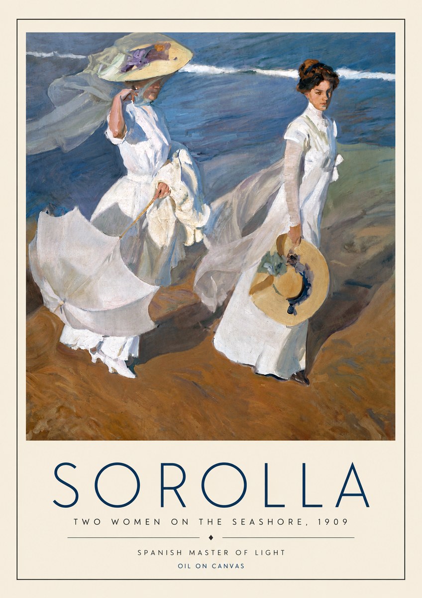 Sorolla Two Women on the Seashore, 1909 No5 - Juliste