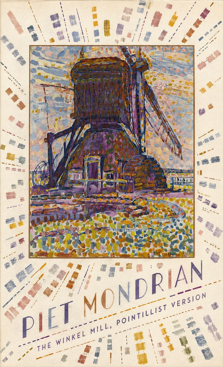 Piet Mondrian The Winkel Mill, Pointillist Version No4 - Juliste