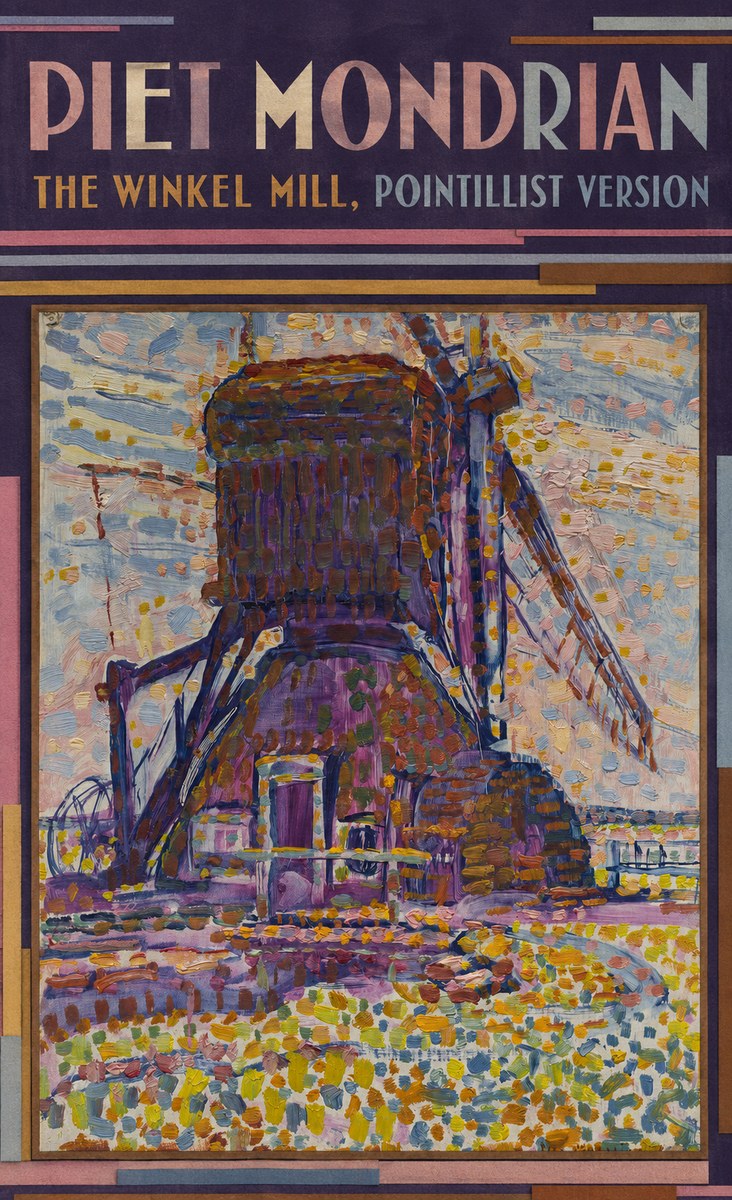 Piet Mondrian The Winkel Mill, Pointillist Version No6 - Juliste