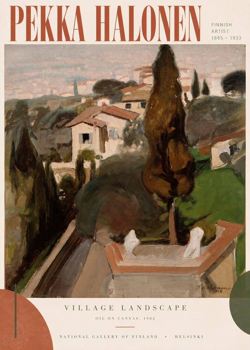 Pekka Halonen Village Landscape No3 - Juliste