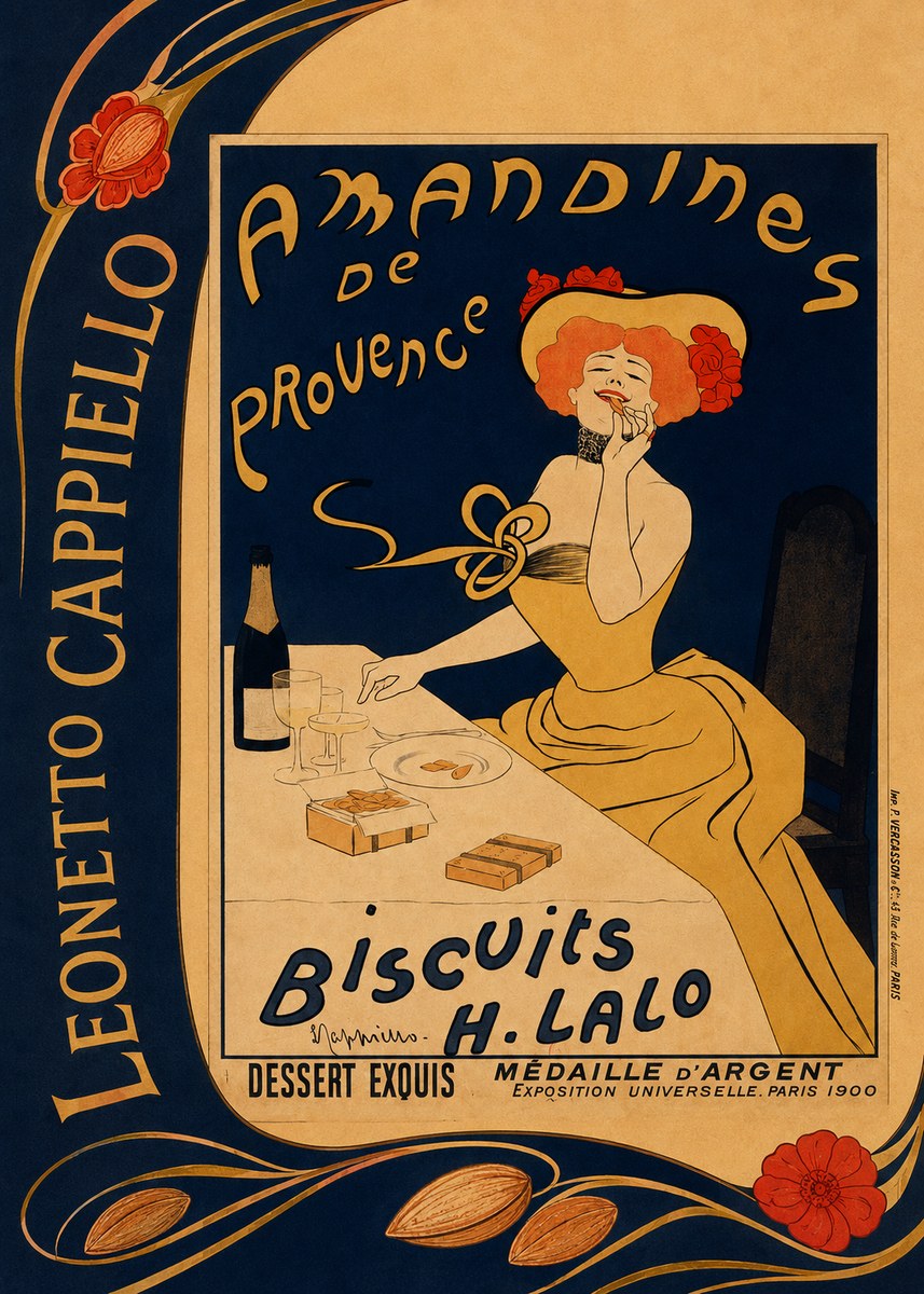 Leonetto Cappiello Amandines De Provence Biscuits H. Lalo I No2 - Juliste