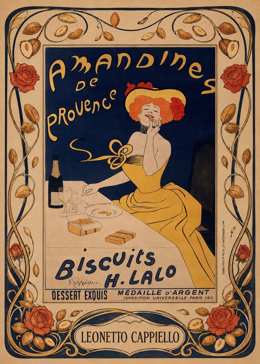 Leonetto Cappiello Amandines De Provence Biscuits H. Lalo I No5 - Juliste