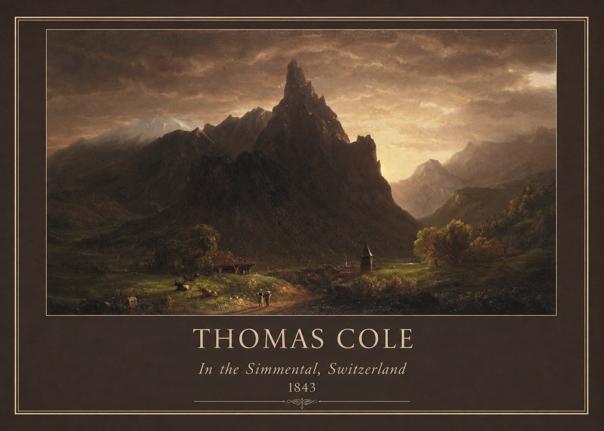 Thomas Cole In the Simmental, Switzerland No1 - Juliste