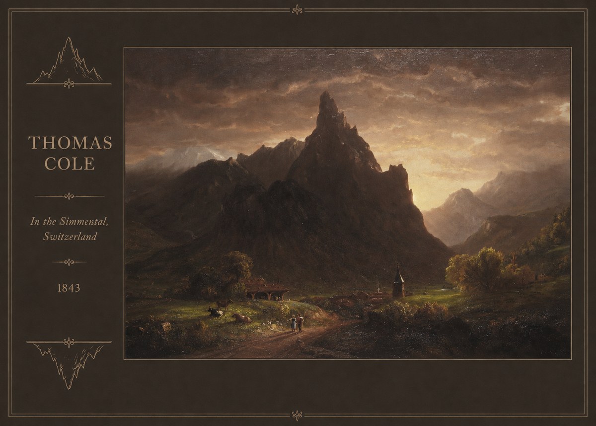 Thomas Cole In the Simmental, Switzerland No2 - Juliste