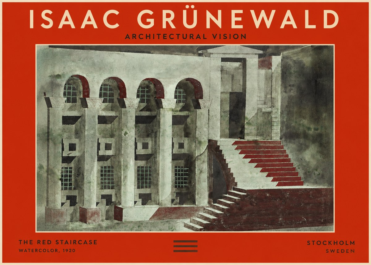 Isaac Grünewald The Steps of Silence No3 - Juliste