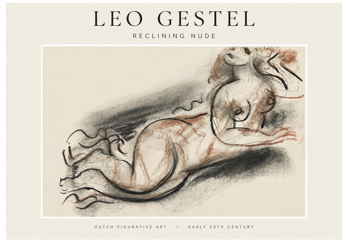 Leo Gestel Reclining Nude No1 - Juliste