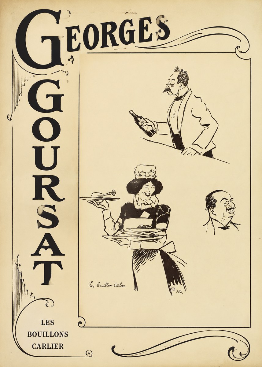 Georges Goursat Les Bouillons Carlier I No2 - Juliste