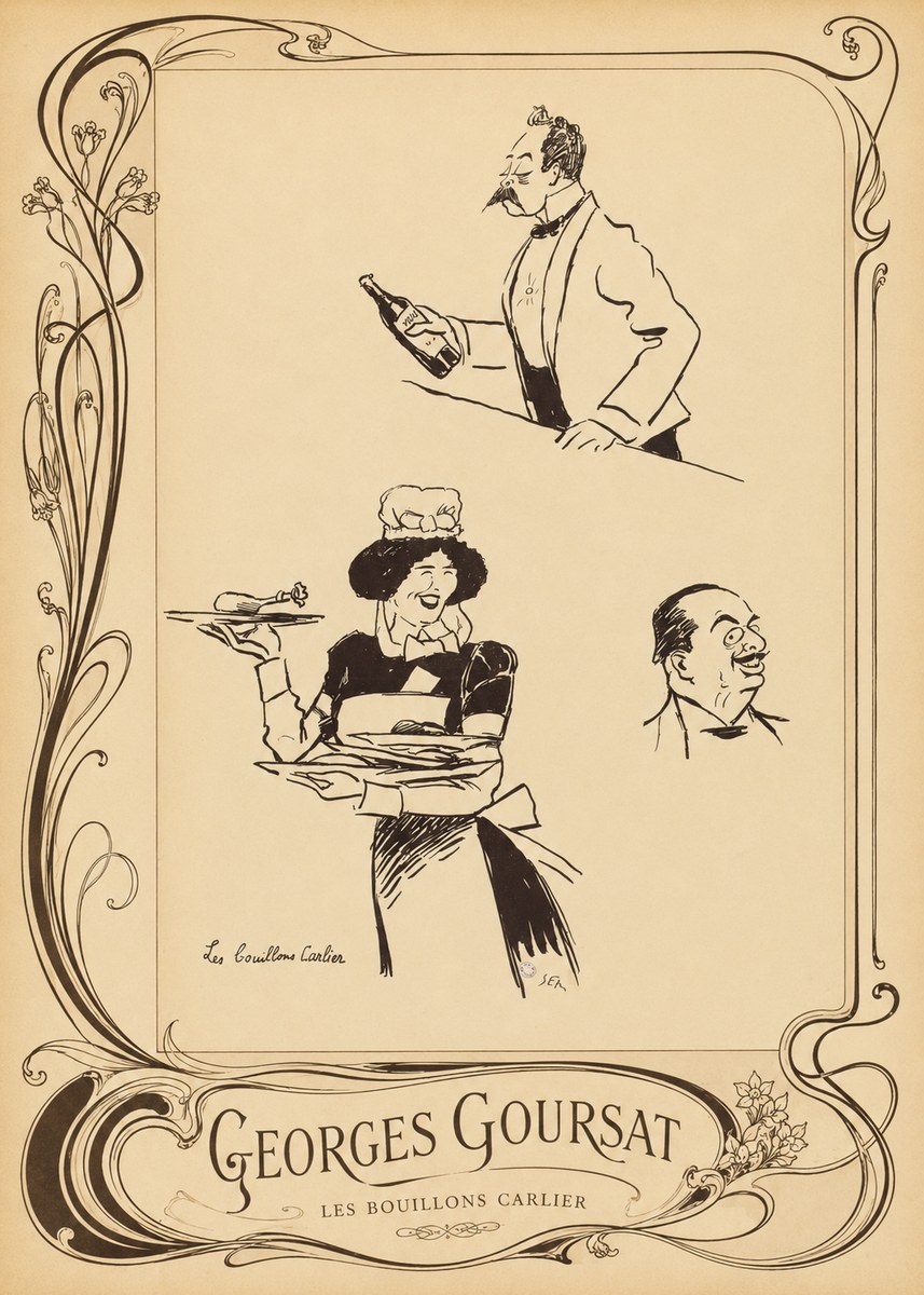 Georges Goursat Les Bouillons Carlier I No5 - Juliste