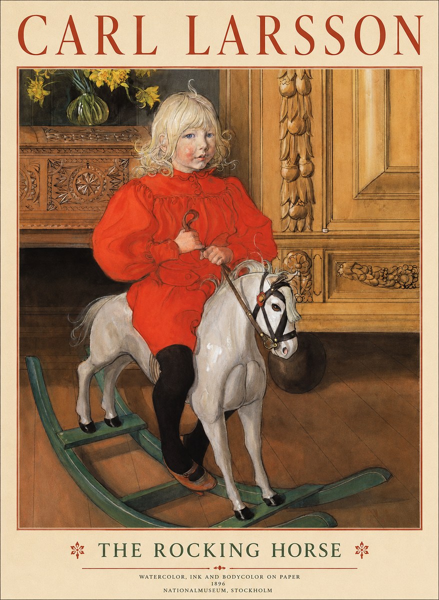Carl Larsson The Rocking Horse No1 - Juliste