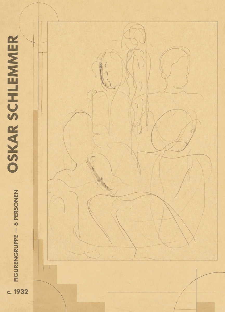 Oskar Schlemmer Figurengruppe - 6 Personen No5 - Juliste