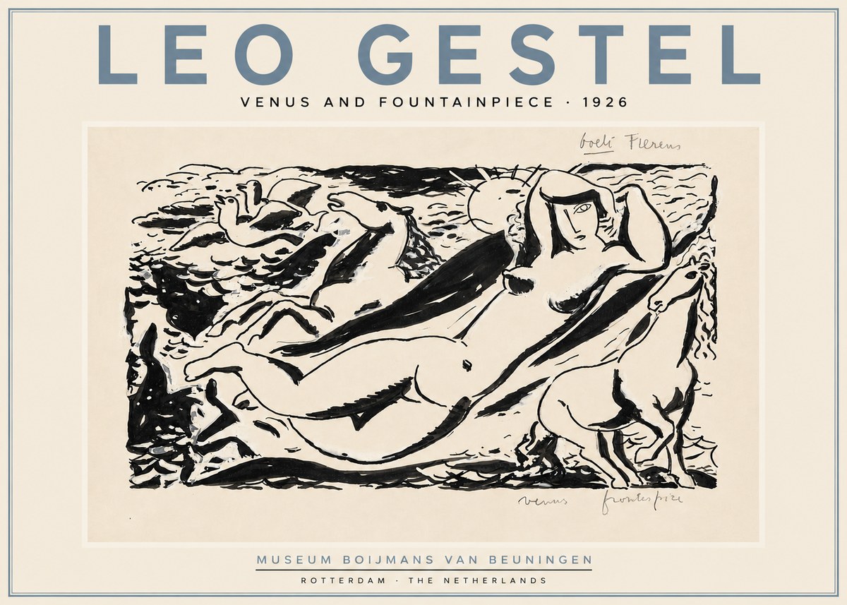 Leo Gestel Venus and Fountainpiece No5 - Juliste
