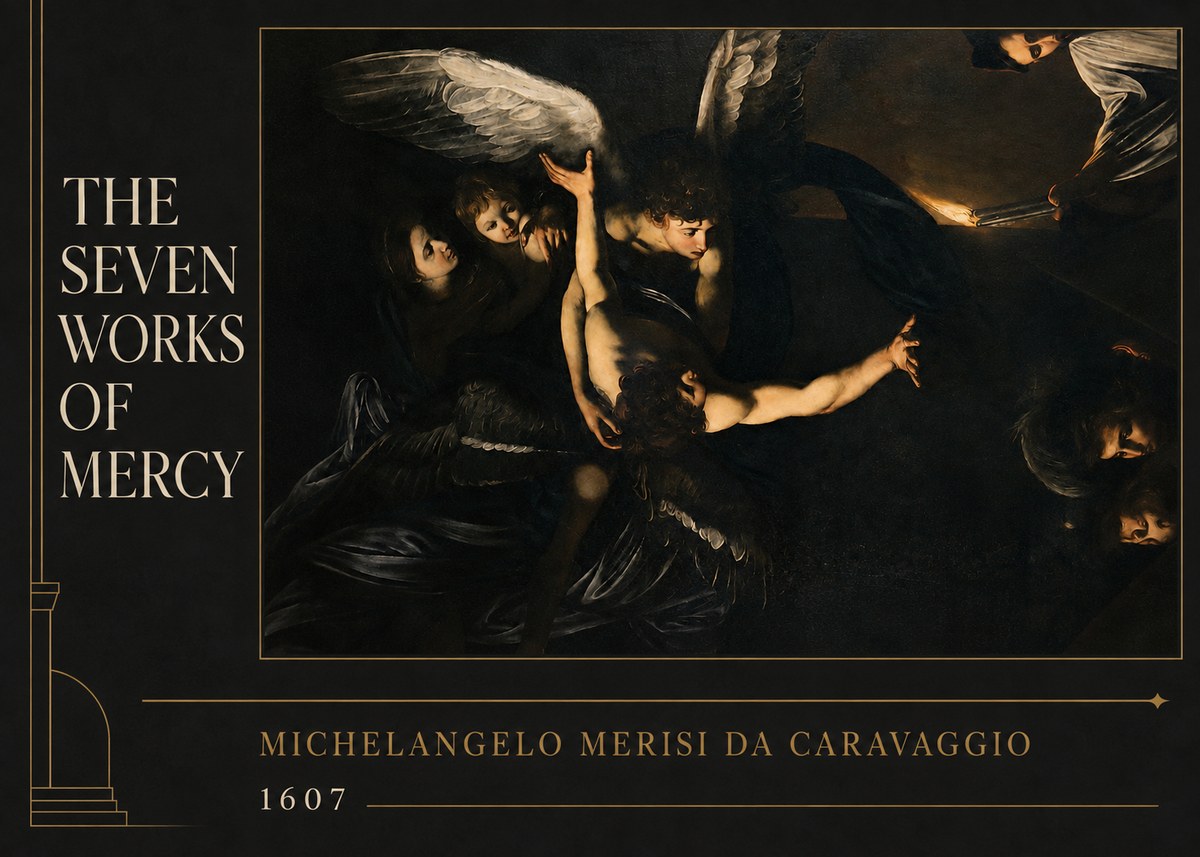 Michelangelo Merisi da Caravaggio The Seven Works of Mercy II No2 - Juliste
