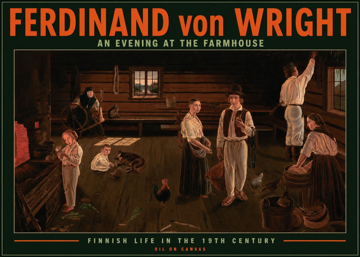 Ferdinand von Wright An Evening at the Farmhouse No2 - Juliste